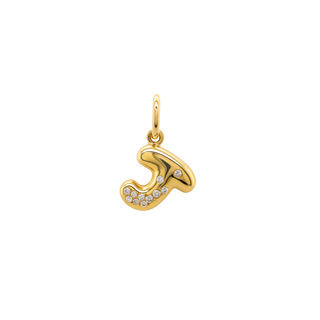Bubble Letter Charm in 18K Gold