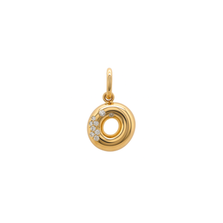 Bubble Letter Charm in 18K Gold