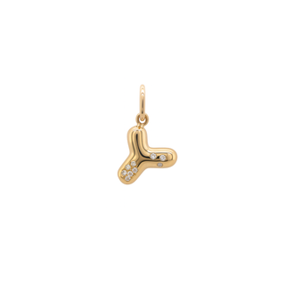 Bubble Letter Charm in 18K Gold