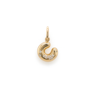 Bubble Letter Charm in 18K Gold