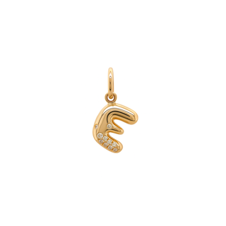 Bubble Letter Charm in 18K Gold