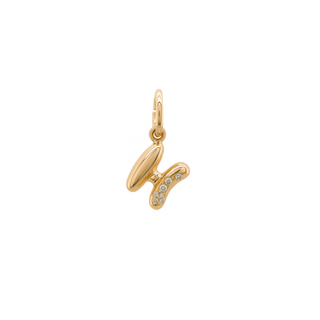 Bubble Letter Charm in 18K Gold