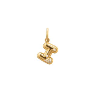 Bubble Letter Charm in 18K Gold