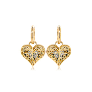 Heart to Heart Earrings in 18K Gold