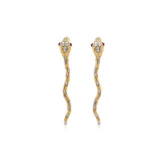 Serpent Move Earrings in 18K Gold