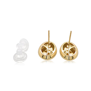 Oval Studs in 18K Gold