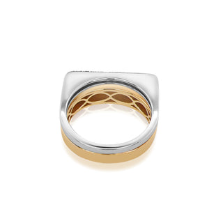 Two-Tone Edge Ring in 18K Gold