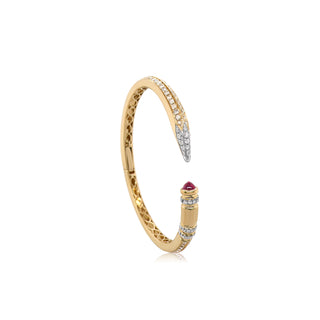 Pencil Me Down Bangle in 18K Gold  - Ruby