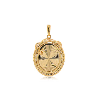 Rubie Medallion Necklace in 18K Gold - Oval
