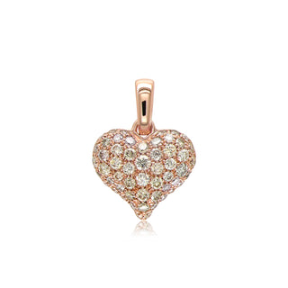 Bubble Heart Charm in 18K Gold