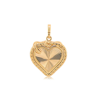 Rubie Medallion Necklace in 18K Gold - Heart