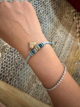Bubble Heart Charm in 18K Gold