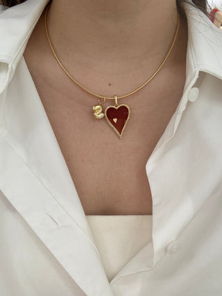 Mini Bubble Letter Charm in 18K Gold