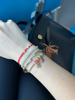 Mini Bubble Heart Charm in 18K Gold