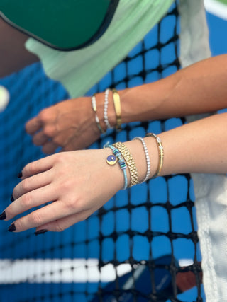 Lapis Sun & Moon Charm in 18K Gold