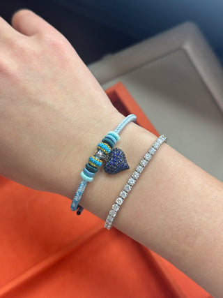 Bubble Heart Charm in 18K Gold