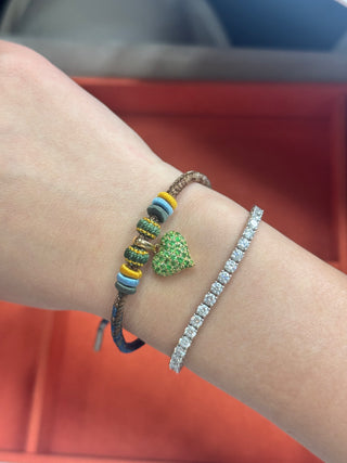 Bubble Heart Charm in 18K Gold