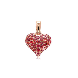 Bubble Heart Charm in 18K Gold