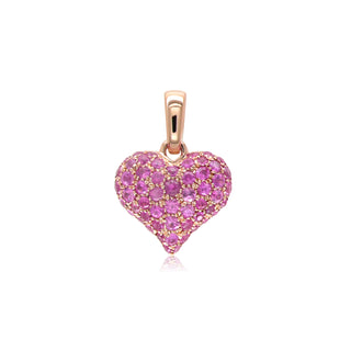 Bubble Heart Charm in 18K Gold