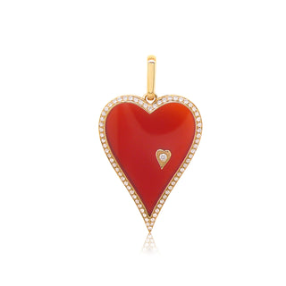 Love Struck Necklace in Red Agate