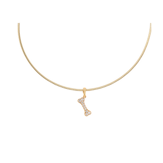 Dogbone Necklace in 18K Gold