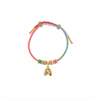 Mini Bubble Letter Charm in 18K Gold