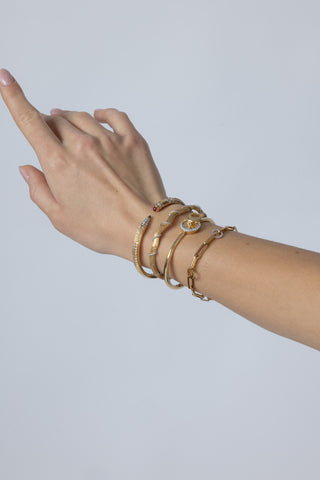 Pencil Me Down Bangle in 18K Gold  - Ruby